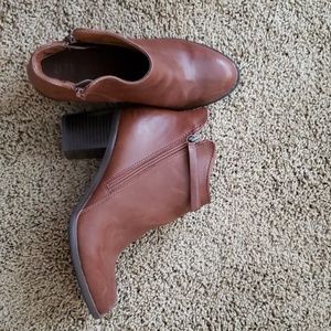 ANKLE BOOTS with 2 in heel:ONLY WORN ONCE!